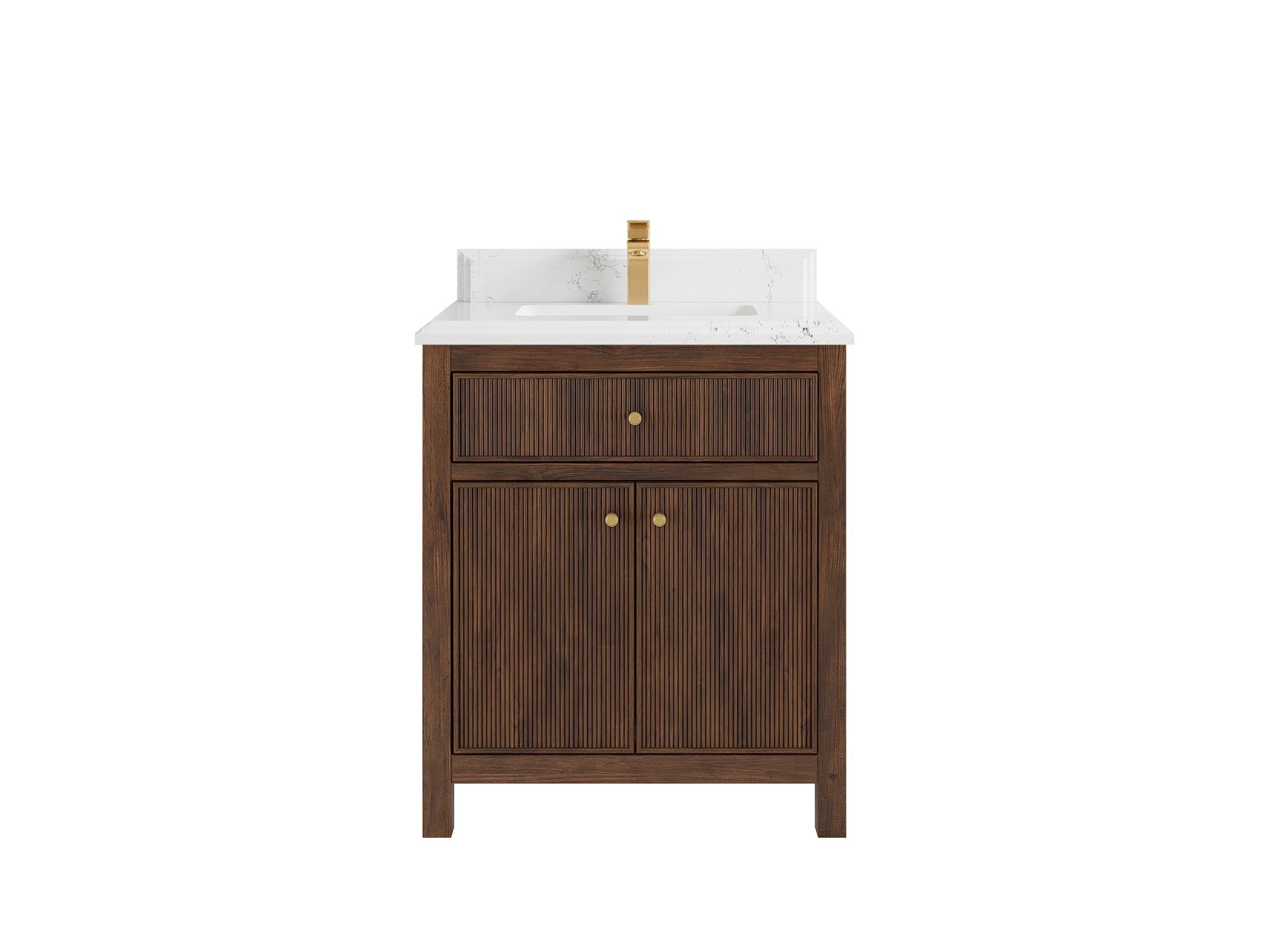 Sonoma Teak Wood 30 in. W x 22 in. D Single Sink Bathroom Vanity