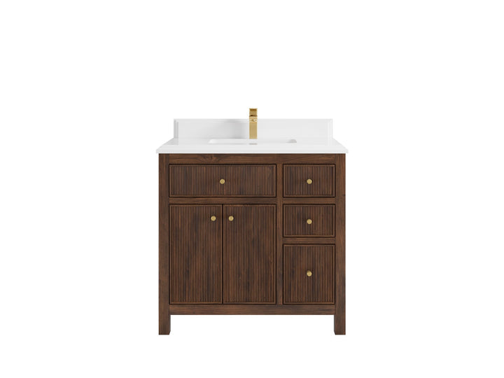 Sonoma Teak Wood 36 in. W x 22 in. D Center Sink Bathroom Vanity - photo 16
