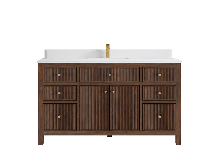 Sonoma Teak Wood 60 in. W x 22 in. D Single Sink Bathroom Vanity - photo 17