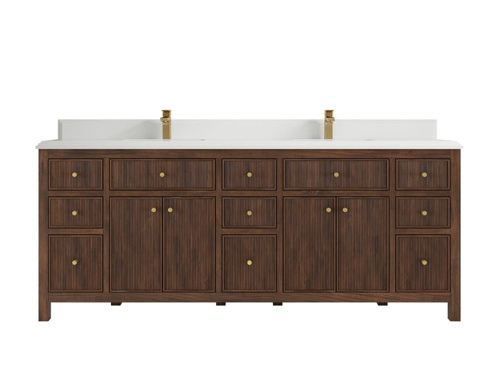 Sonoma Teak Wood 84 in. W x 22 in. D Double Sink Bathroom Vanity - photo 17