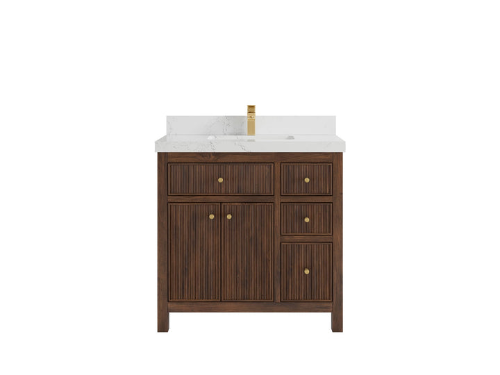 Sonoma Teak Wood 36 in. W x 22 in. D Center Sink Bathroom Vanity - photo 17