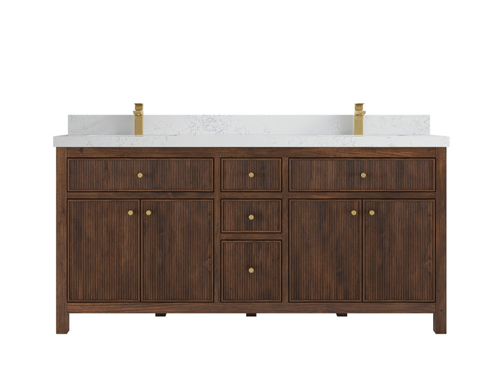 Sonoma Teak Wood 72 in. W x 22 in. D Double Sink Bathroom Vanity - photo 17