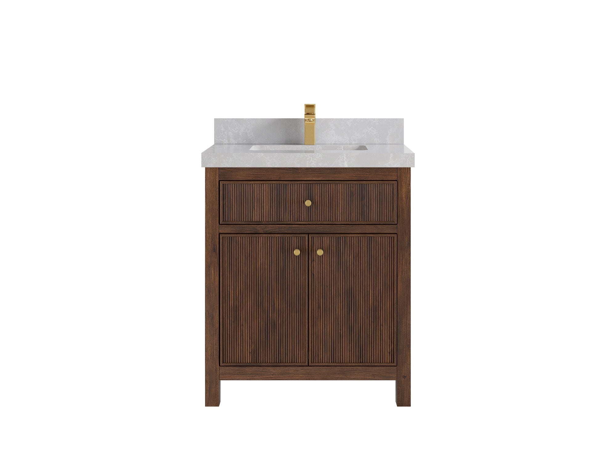 Sonoma Teak Wood 30 in. W x 22 in. D Single Sink Bathroom Vanity