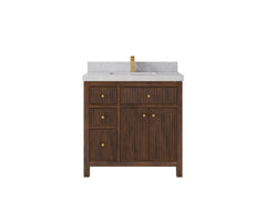 Sonoma Reeded Teak Wood 36 in. W x 22 in. D with Center Sink Premium Bathroom Vanity - photo 18