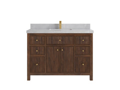 Sonoma Reeded Teak Wood 48 in. W x 22 in. D Single Sink Bathroom Vanity - photo 19
