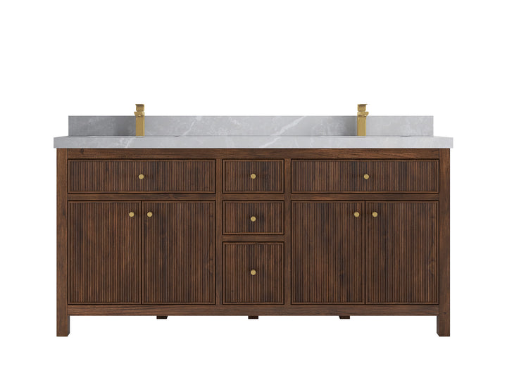 Sonoma Teak Wood 72 in. W x 22 in. D Double Sink Bathroom Vanity - photo 18