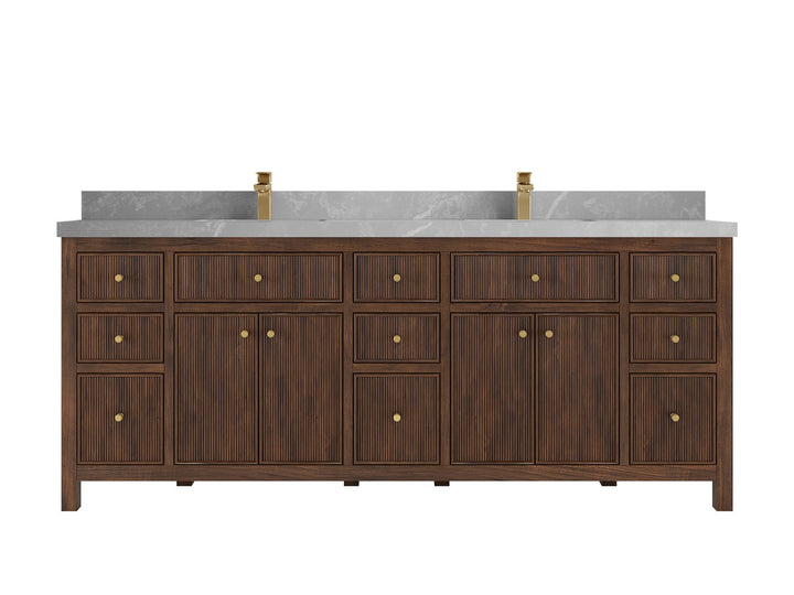 Sonoma Teak Wood 84 in. W x 22 in. D Double Sink Bathroom Vanity - photo 19
