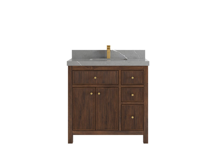 Sonoma Teak Wood 36 in. W x 22 in. D Center Sink Bathroom Vanity - photo 19