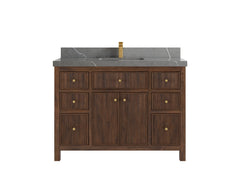 Sonoma Reeded Teak Wood 48 in. W x 22 in. D Single Sink Bathroom Vanity - photo 20