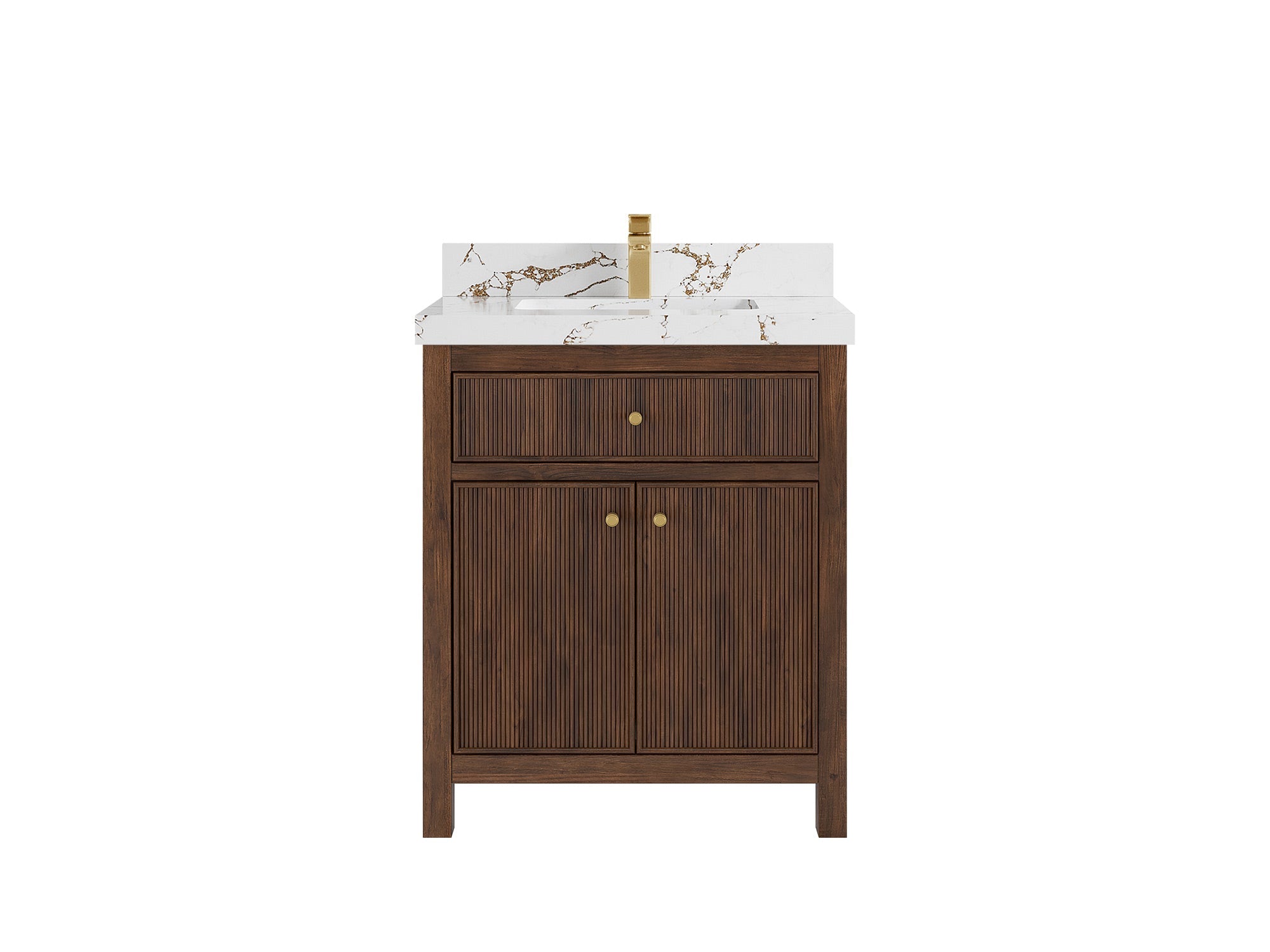 Sonoma Teak Wood 30 in. W x 22 in. D Single Sink Bathroom Vanity