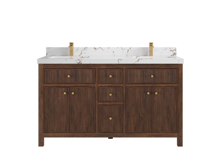 Sonoma Teak Wood 60 in. W x 22 in. D Double Sink Bathroom Vanity - photo 21