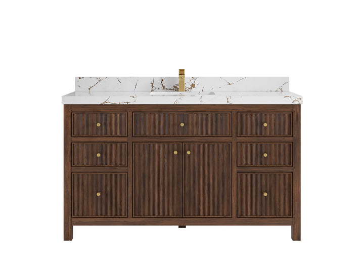Sonoma Teak Wood 60 in. W x 22 in. D Single Sink Bathroom Vanity - photo 21