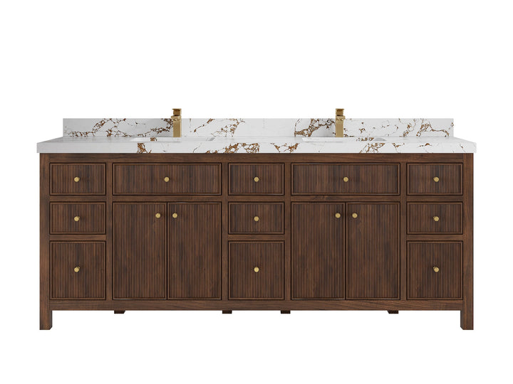 Sonoma Teak Wood 84 in. W x 22 in. D Double Sink Bathroom Vanity - photo 21