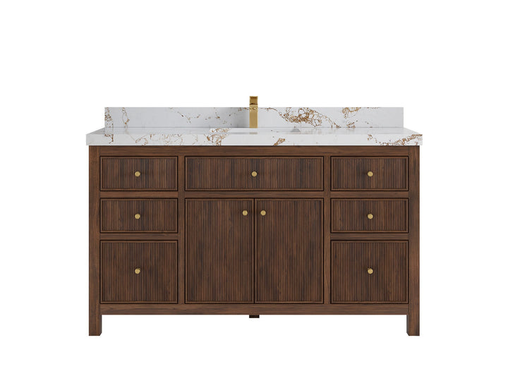 Sonoma Teak Wood 60 in. W x 22 in. D Single Sink Bathroom Vanity - photo 22