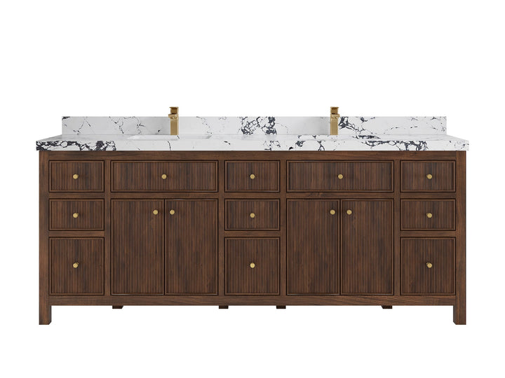 Sonoma Teak Wood 84 in. W x 22 in. D Double Sink Bathroom Vanity - photo 23