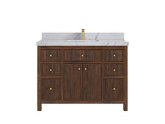 Sonoma Reeded Teak Wood 48 in. W x 22 in. D Single Sink Bathroom Vanity - photo 24