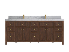 Sonoma Reeded Teak Wood 84 in. W x 22 in. D Double Sink Bathroom Vanity - photo 23