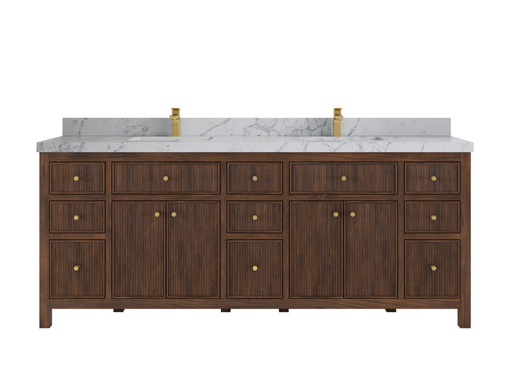 Sonoma Teak Wood 84 in. W x 22 in. D Double Sink Bathroom Vanity - photo 24
