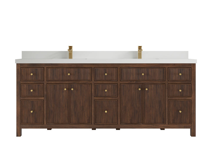 Sonoma Teak Wood 84 in. W x 22 in. D Double Sink Bathroom Vanity - photo 25