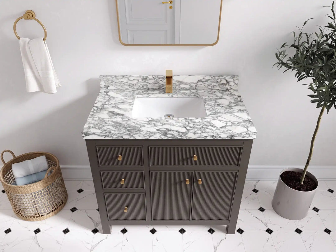 Sonoma 36 in. W x 22 in. D with Center Sink Bathroom Vanity | 
              
                Urbane Bronze
                
                  
             - SON_URB_WHQZ_36CR - photo №30