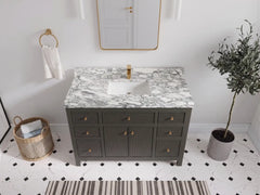 Sonoma 48 in W x 22 in D Free Standing Reeded Single Sink Bathroom Vanity - photo 21