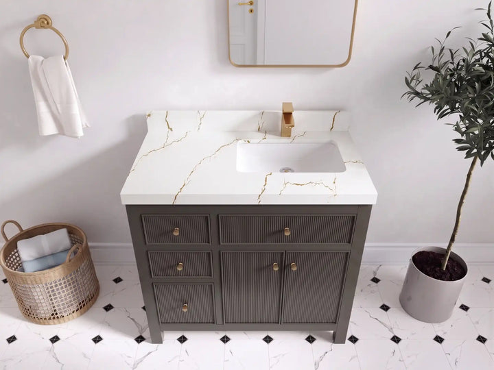 Sonoma 36 in. W x 22 in. D Right Offset Sink Bathroom Vanity - photo 10
