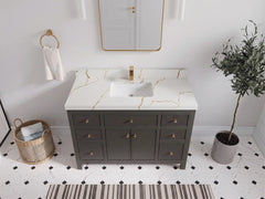 Sonoma 48 in W x 22 in D Free Standing Reeded Single Sink Bathroom Vanity - photo 5