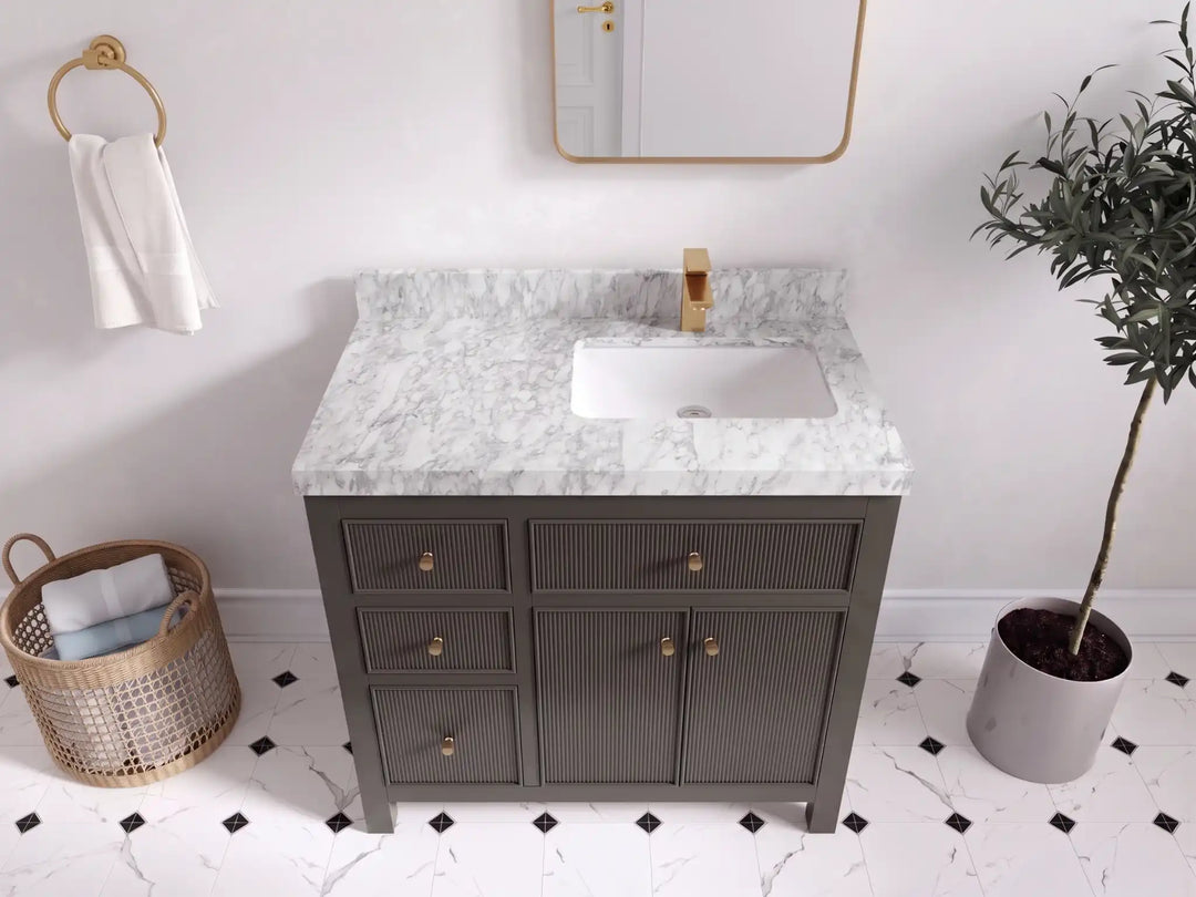 Sonoma 36 in. W x 22 in. D Right Offset Sink Bathroom Vanity | 
              
                Urbane Bronze
                
                  
             - SON_URB_WHQZ_36R - photo №15