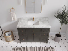 Sonoma 48 in W x 22 in D Free Standing Reeded Single Sink Bathroom Vanity - photo 8
