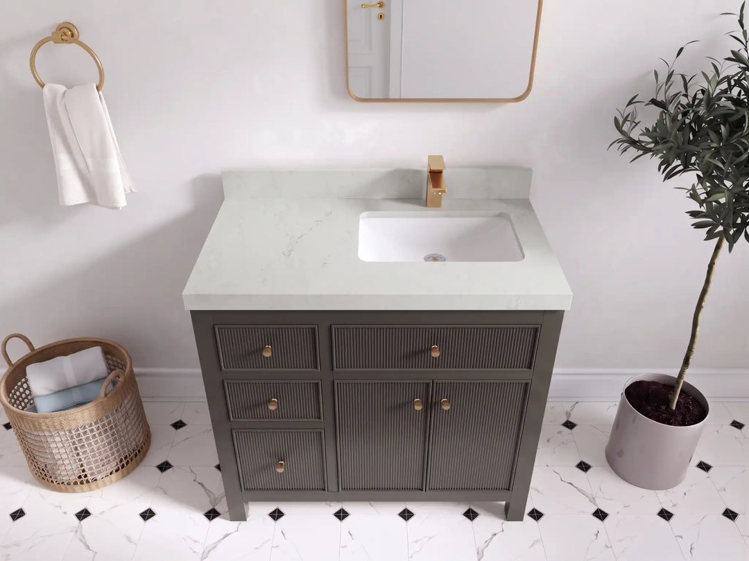 Sonoma 36 in. W x 22 in. D Right Offset Sink Bathroom Vanity | 
              
                Urbane Bronze
                
                  
             - SON_URB_WHQZ_36R - photo №16