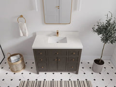 Sonoma 42 in W x 22 in D Free Standing Reeded Single Sink Bathroom Vanity - photo 13