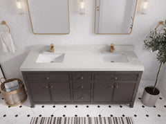 Sonoma 72 in W x 22 in D Free Standing Reeded Double Sink Bathroom Vanity - photo 13