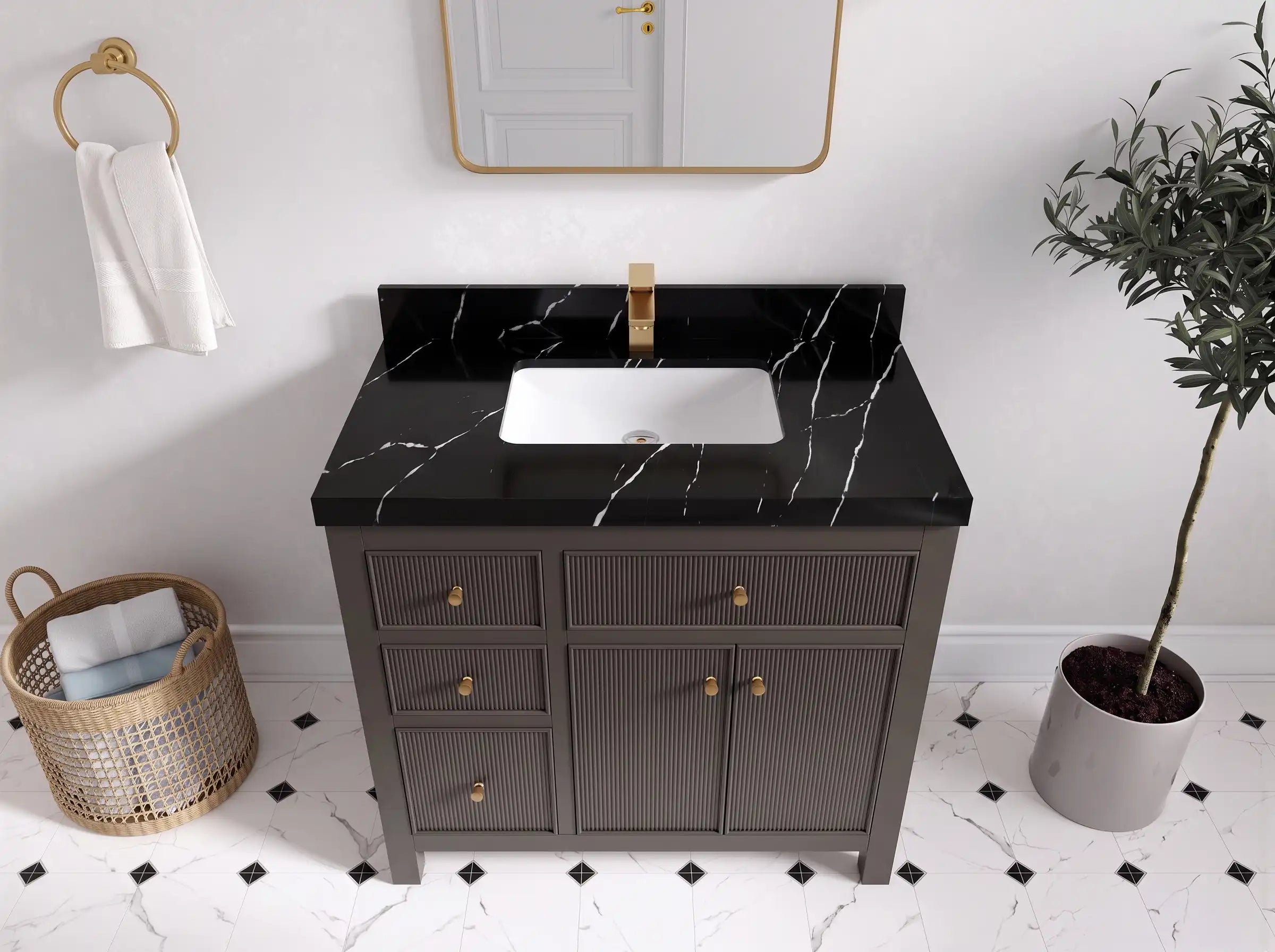 Sonoma 36 in. W x 22 in. D with Center Sink Bathroom Vanity