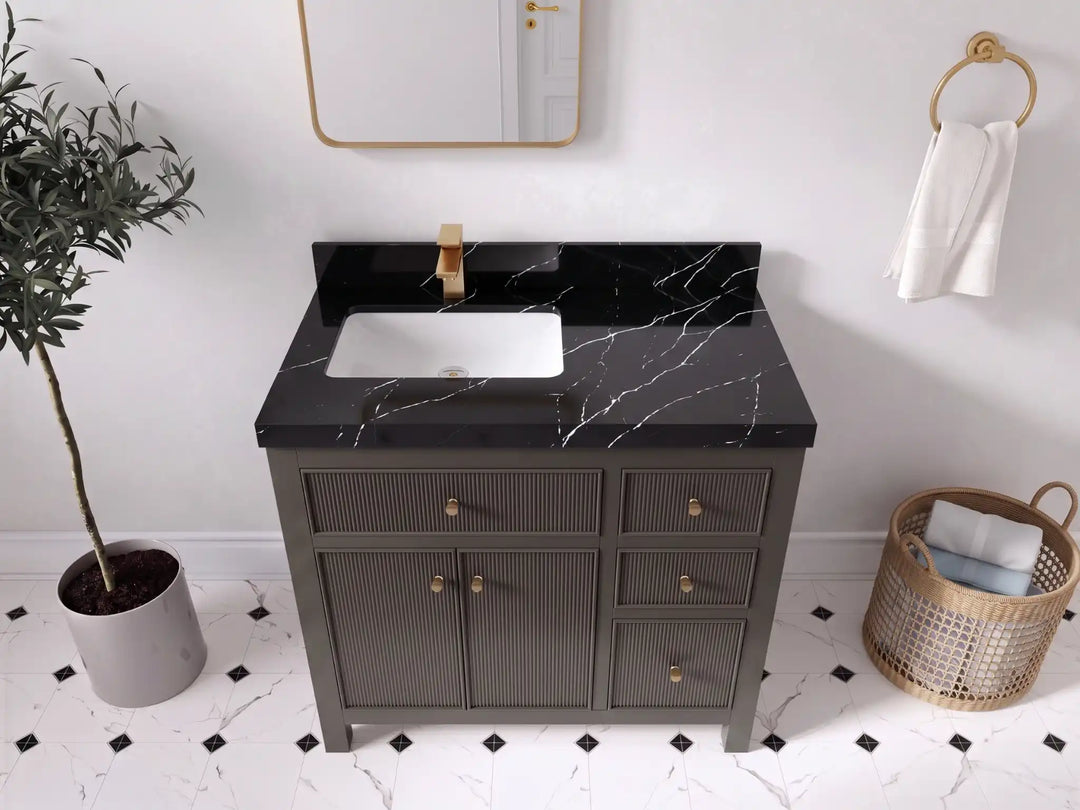 Sonoma 36 in. W x 22 in. D Left Offset Sink Bathroom Vanity | 
              
                Urbane Bronze
                
                  
             - SON_URB_WHQZ_36L - photo №7