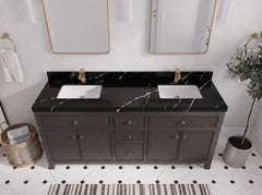 Sonoma 72 in W x 22 in D Free Standing Reeded Double Sink Bathroom Vanity - photo 6