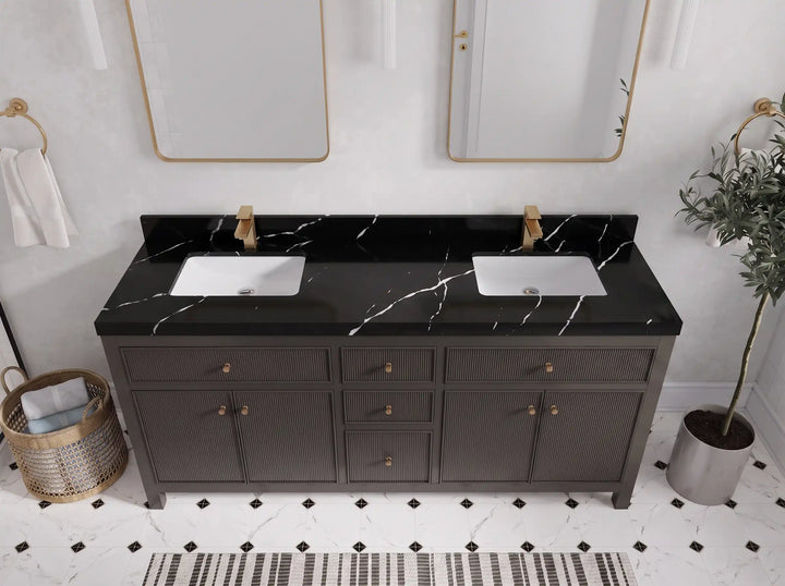 Sonoma 72 in W x 22 in D Free Standing Reeded Double Sink Bathroom Vanity - photo 6