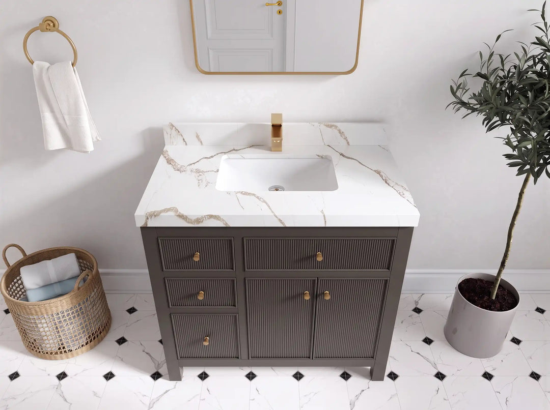 Sonoma 36 in. W x 22 in. D with Center Sink Bathroom Vanity | 
              
                Urbane Bronze
                
                  
             - SON_URB_WHQZ_36CR - photo №8