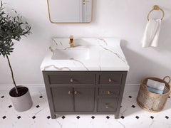Sonoma 36 in. W x 22 in. D Left Offset Sink Bathroom Vanity - photo 8