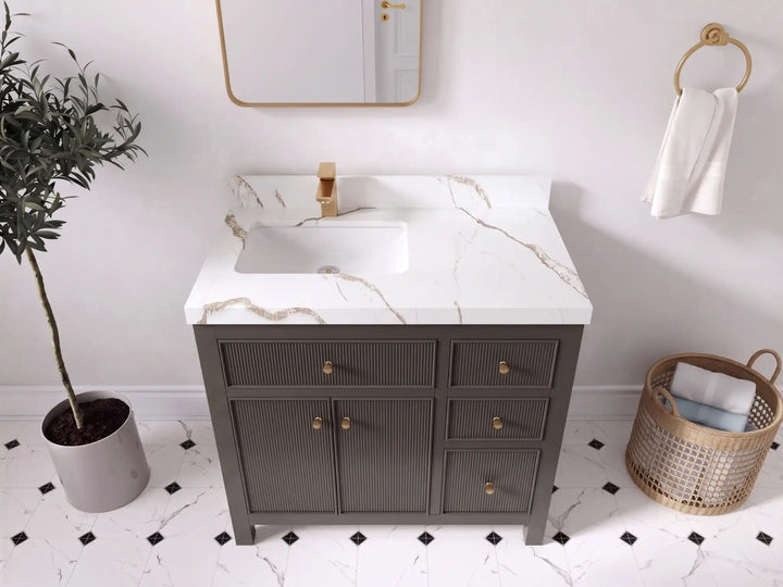 Sonoma 36 in. W x 22 in. D Left Offset Sink Bathroom Vanity - photo 8