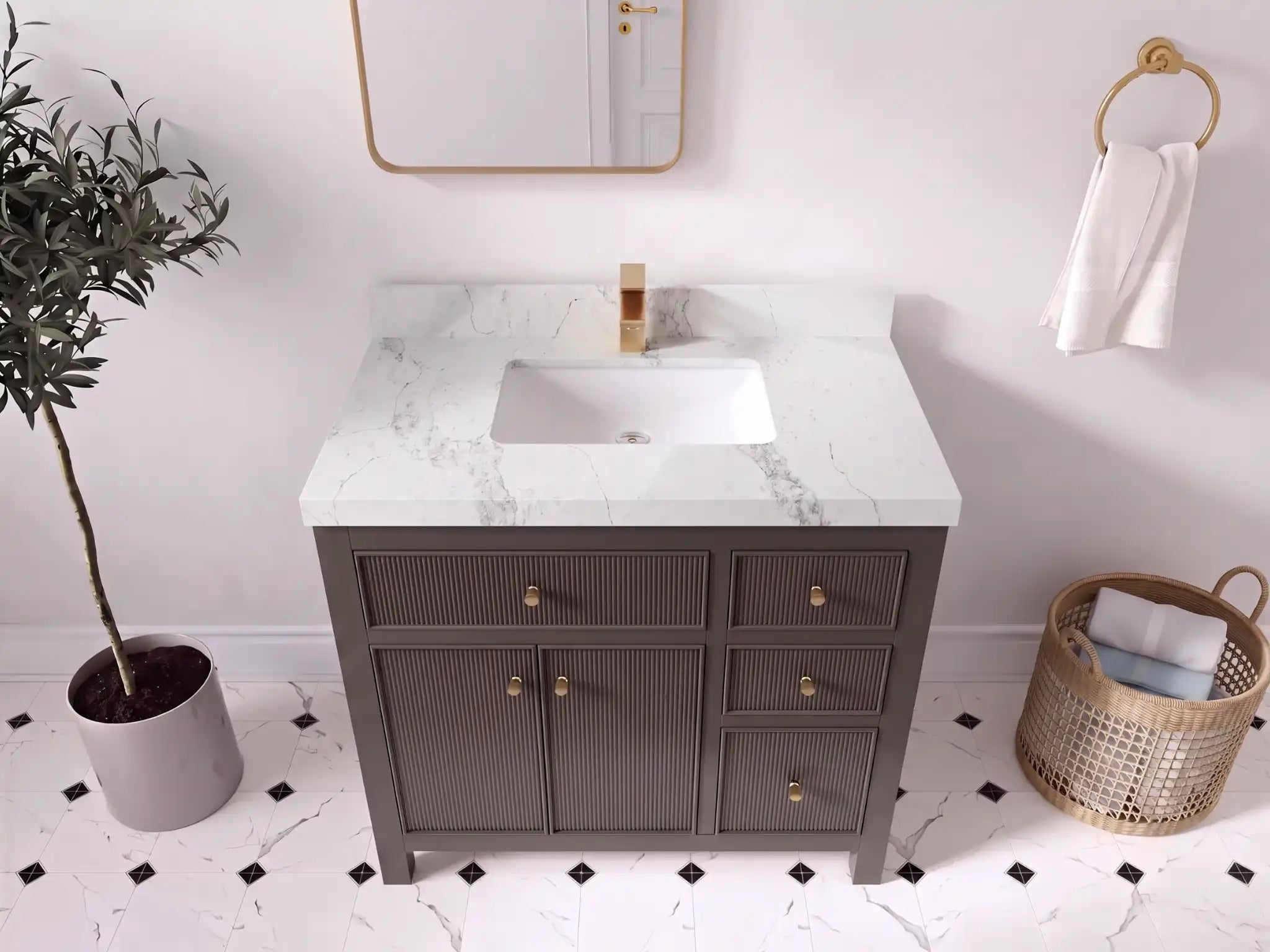 Sonoma 36 in. W x 22 in. D Center Sink Bathroom Vanity
