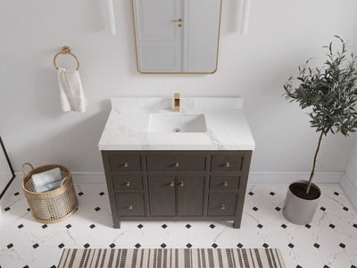 Sonoma 42 in W x 22 in D Free Standing Reeded Single Sink Bathroom Vanity