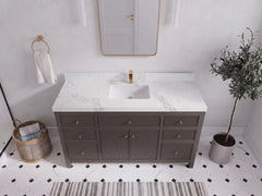 Sonoma 60 in W x 22 in D Free Standing Reeded Single Sink Bathroom Vanity - photo 9