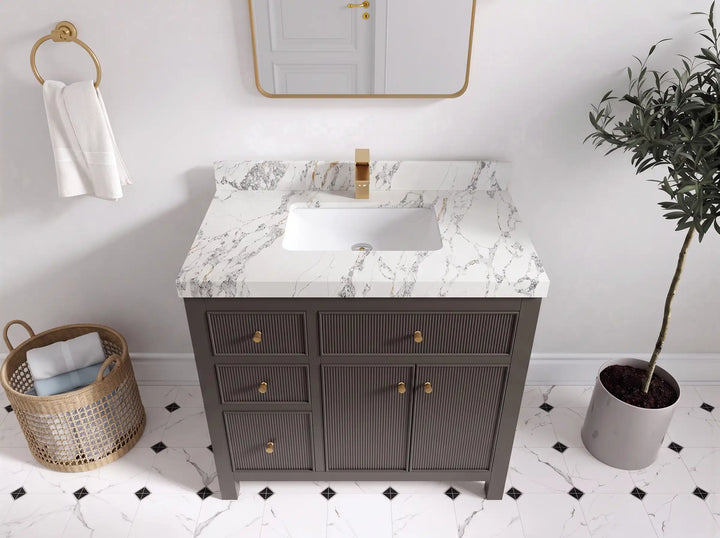 Sonoma 36 in. W x 22 in. D with Center Sink Bathroom Vanity - photo 11
