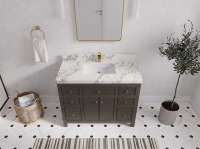 Sonoma 42 in W x 22 in D Free Standing Reeded Single Sink Bathroom Vanity