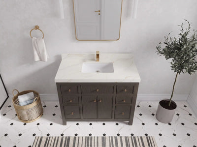 Sonoma 42 in W x 22 in D Free Standing Reeded Single Sink Bathroom Vanity
