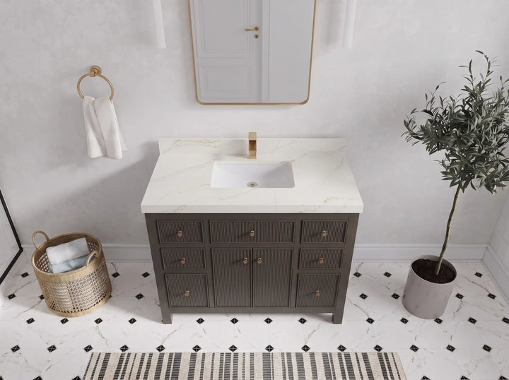 Sonoma 42 in W x 22 in D Free Standing Reeded Single Sink Bathroom Vanity - photo 12