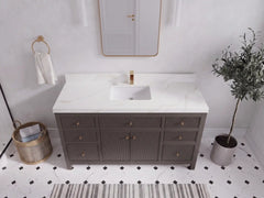 Sonoma 60 in W x 22 in D Free Standing Reeded Single Sink Bathroom Vanity - photo 10