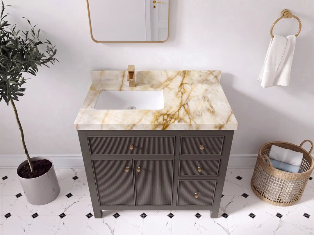 Sonoma 36 in. W x 22 in. D Left Offset Sink Bathroom Vanity | 
              
                Urbane Bronze
                
                  
             - SON_URB_WHQZ_36L - photo №27