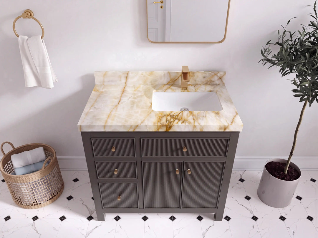 Sonoma 36 in. W x 22 in. D Right Offset Sink Bathroom Vanity | 
              
                Urbane Bronze
                
                  
             - SON_URB_WHQZ_36R - photo №32