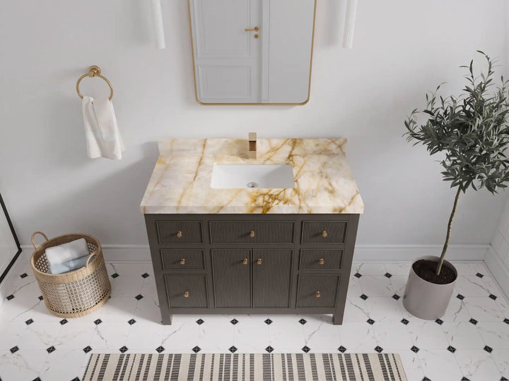 Sonoma 42 in W x 22 in D Free Standing Reeded Single Sink Bathroom Vanity - photo 31